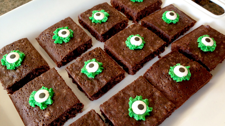 Monsters Inc Brownies for Birthday Party