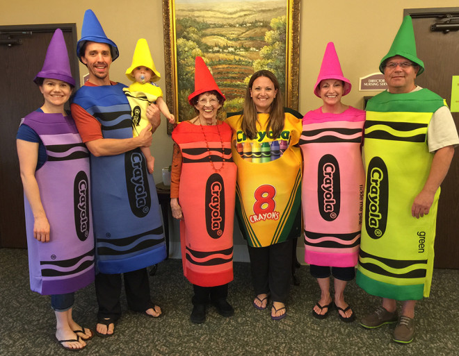 Family of Crayons for Halloween